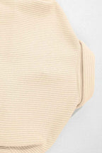 Dark Khaki Solid Color Corduroy Buttoned Long Sleeve Shacket