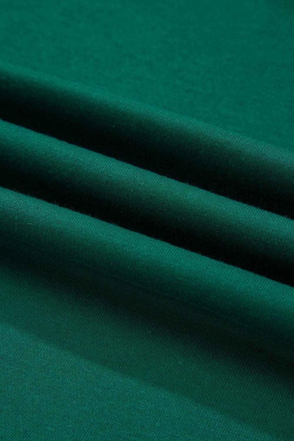 Navy Blue Varsity Stripe Detail Drop Shoulder Pullover Mini Skirt Set