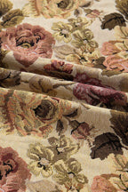 Khaki Floral Waffle Knit Patchwork Chest Pockets Buttoned Jacket