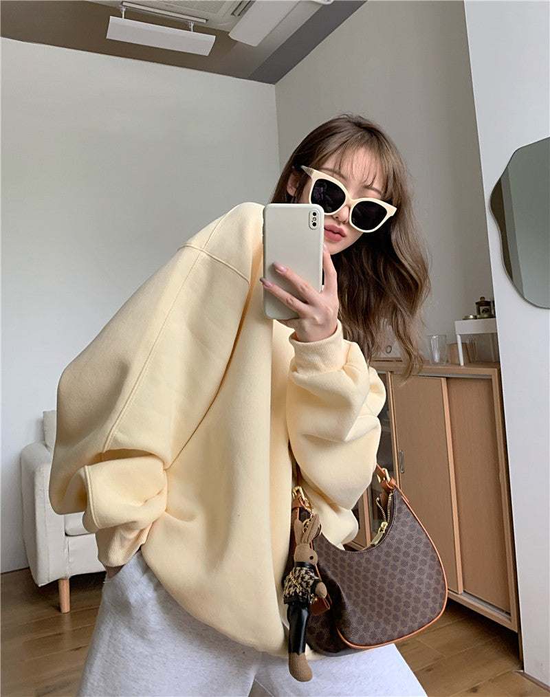 Blue Loose Pullover – Korean Streetwear Edit - Rose & Ruffles