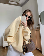 Blue Loose Pullover – Korean Streetwear Edit - Rose & Ruffles