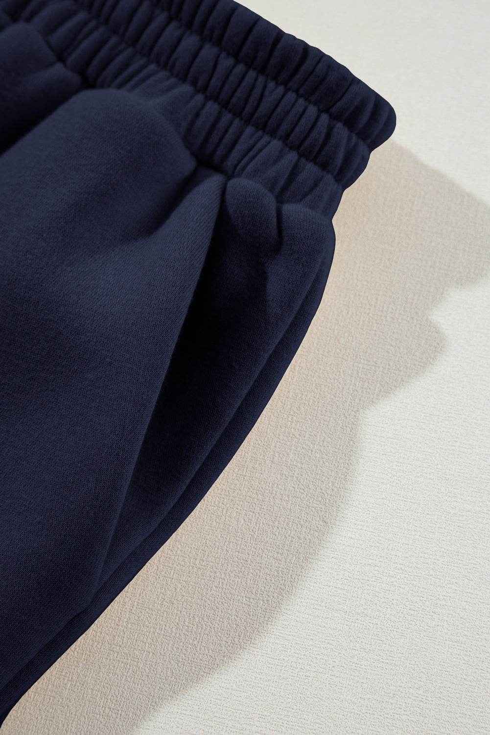 Gray Solid Exposed Seams Hoodie and Joggers Activewear Set