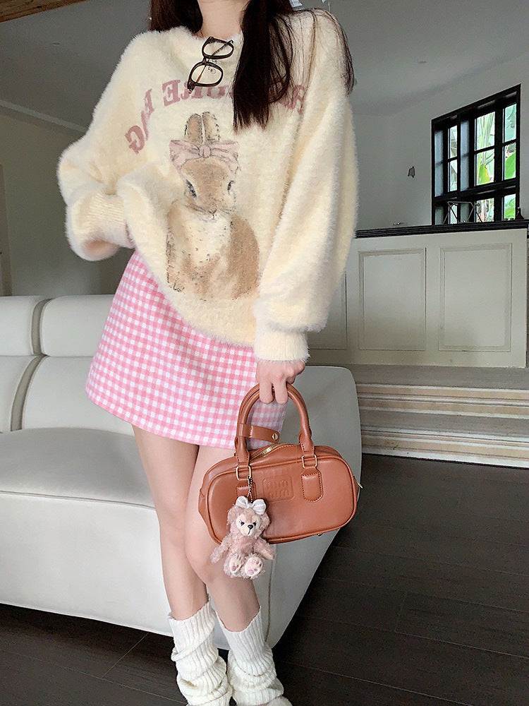 Printed Loose Pullover - Rose & Ruffles