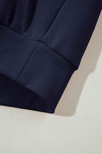 Gray Solid Exposed Seams Hoodie and Joggers Activewear Set