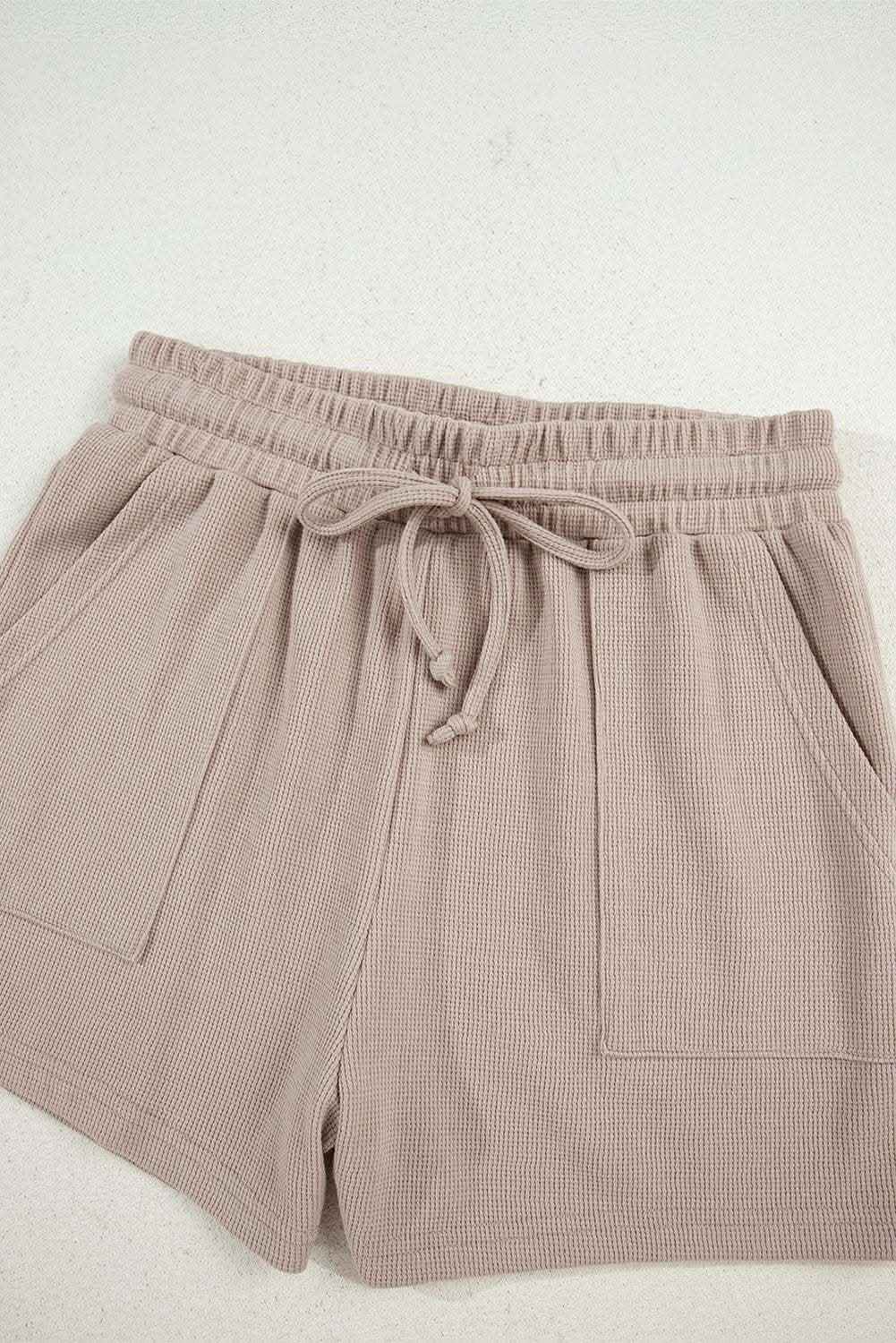 Jet Stream Textured Colorblock Patchwork Tee and Shorts Set