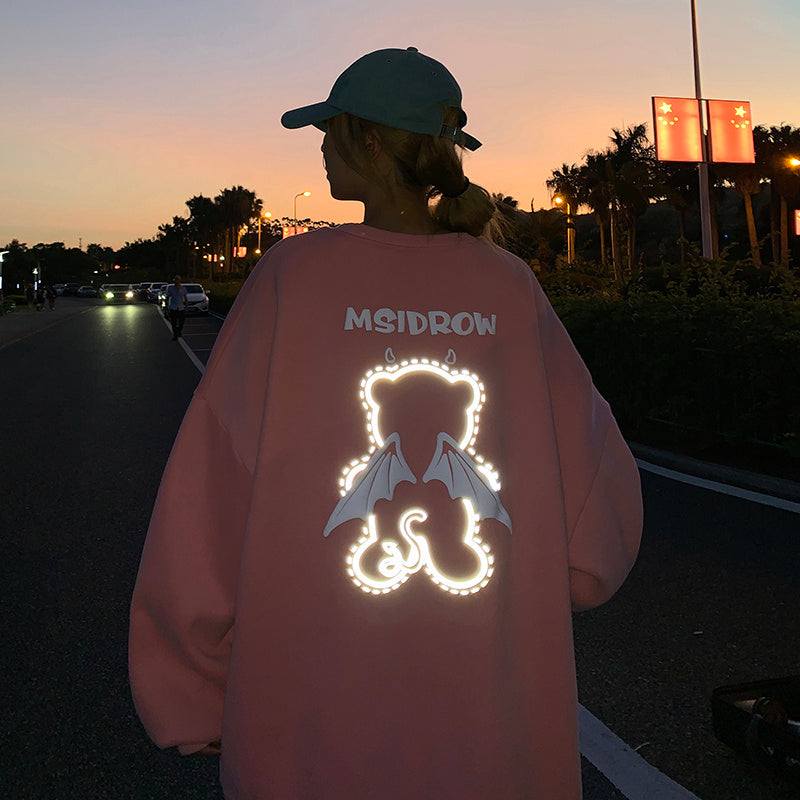 Sweater Women Loose American Top - Rose & Ruffles