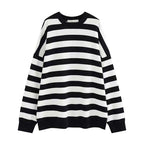 Fashion Striped Pullover Sweatshirt - Rose & Ruffles