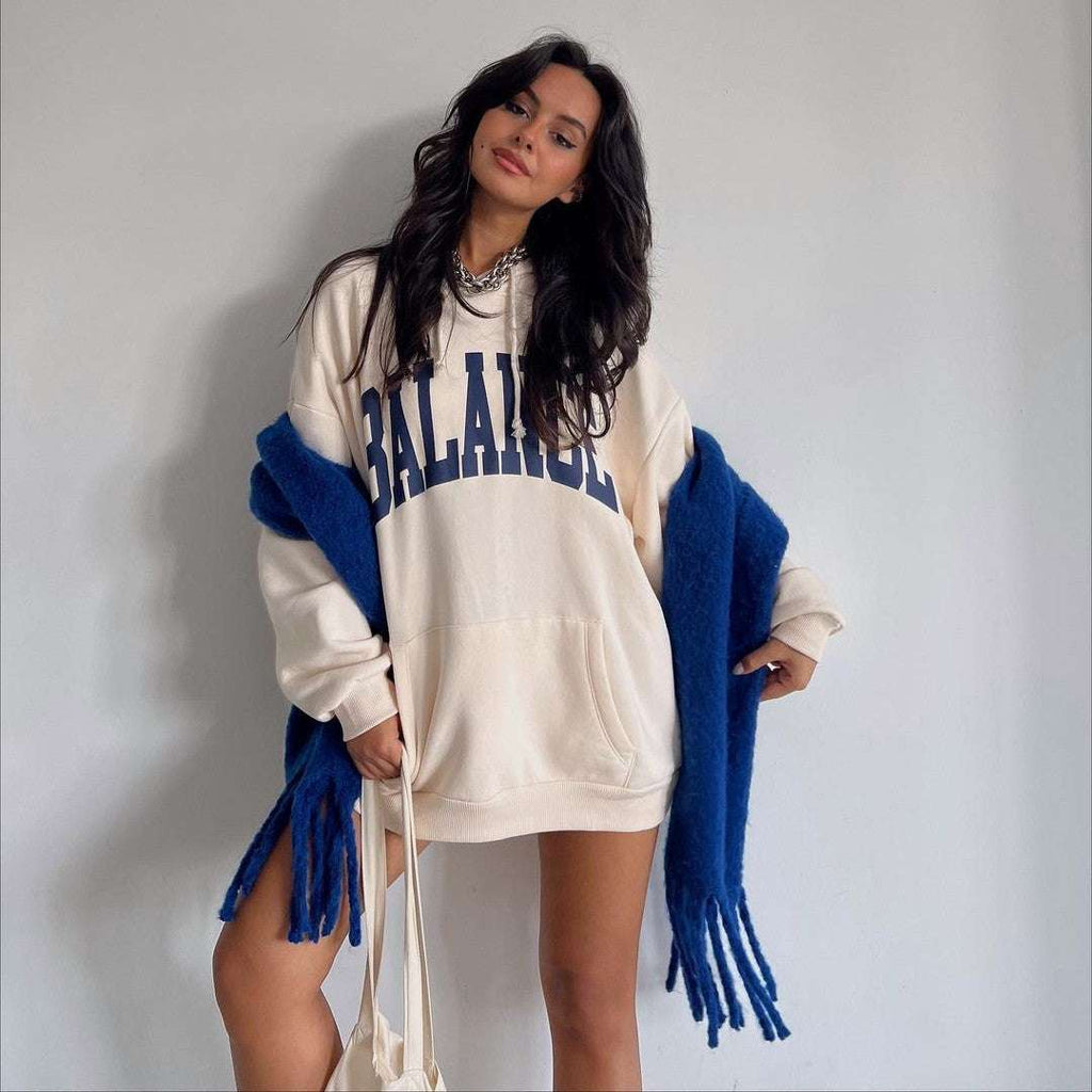 PrintedPlush Hooded Sweatshirt – Timeless Street Luxe - Rose & Ruffles