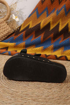 Beige Suede Buckle Decor Footbed Sandal Slippers