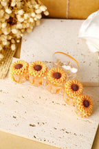 Jurassic Gold Sunflower Decor Plastic Resin Claw Clip