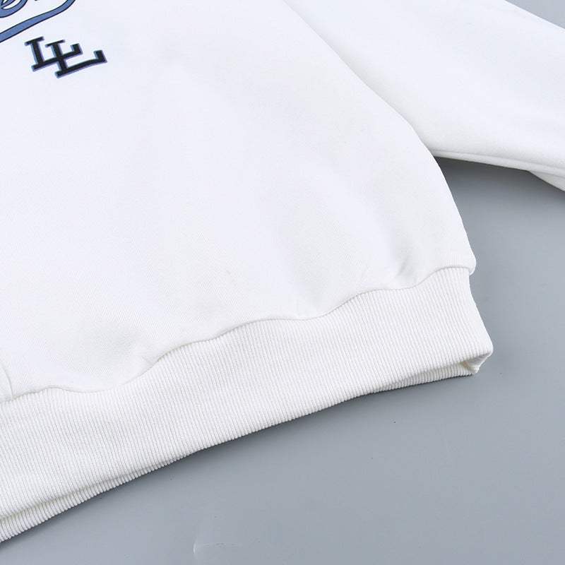 Loose  Pullover Sweatshirt Women - Rose & Ruffles