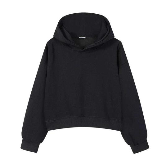 Velora Cotton Cropped Hoodie - Rose & Ruffles