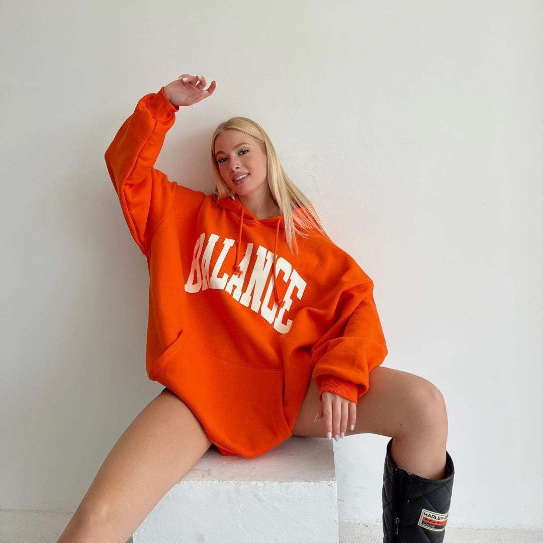 PrintedPlush Hooded Sweatshirt – Timeless Street Luxe - Rose & Ruffles