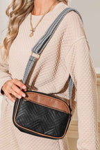 Chestnut Quilted Faux Leather Crossbody Bag 22*6*16cm
