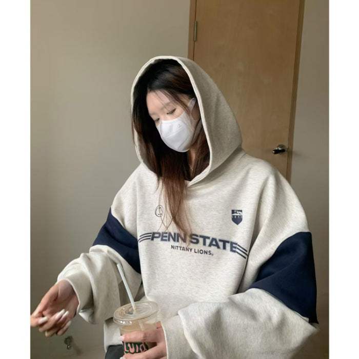 Women's Autumn Hooded Pullover – Effortless Idle Style - Rose & Ruffles