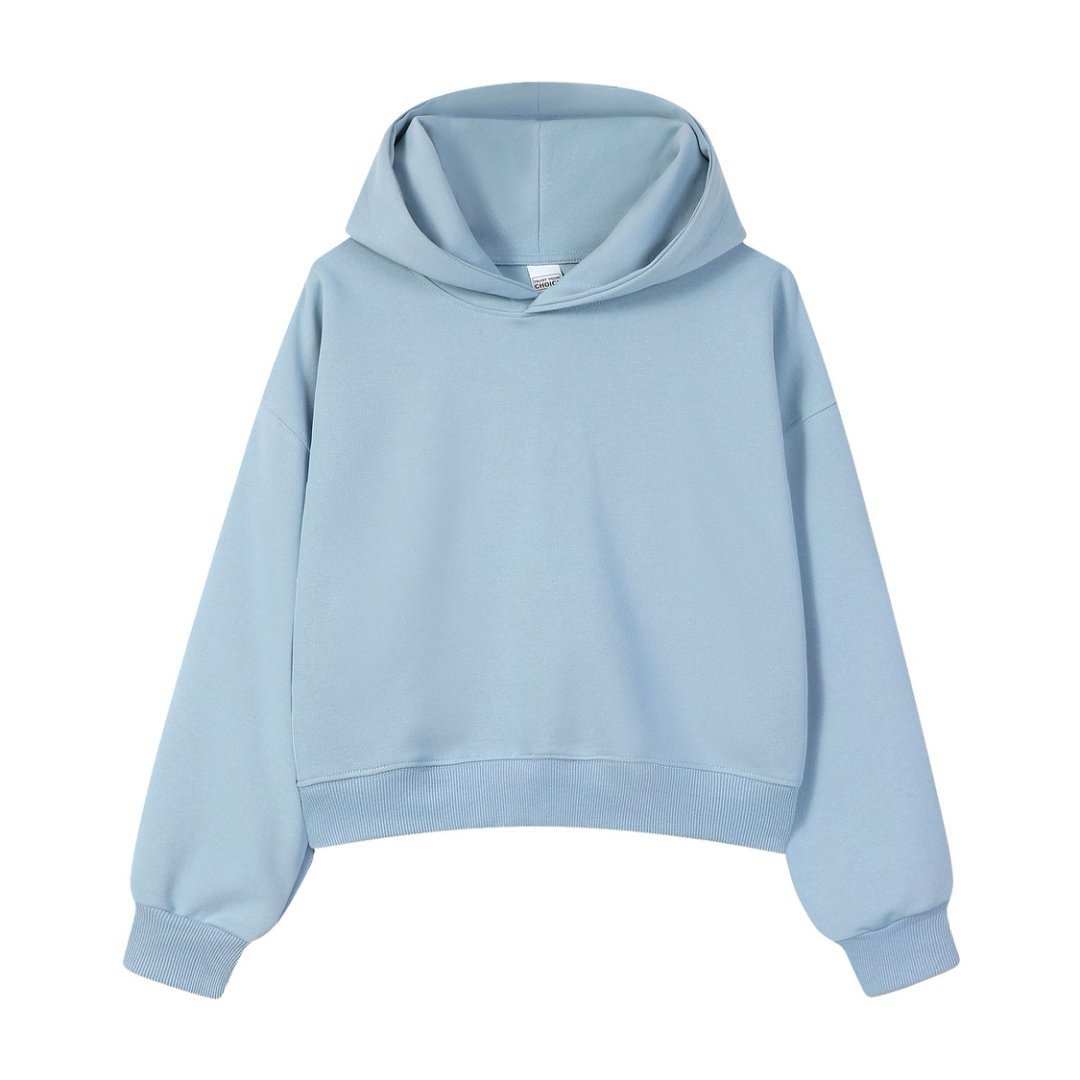 Velora Cotton Cropped Hoodie - Rose & Ruffles
