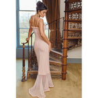 Backless Mesh Halter Fishtail Dress – The Midnight Glam Edit - Rose & Ruffles