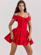 One Shoulder Spicy Girl Slim Black Dress - Rose & Ruffles