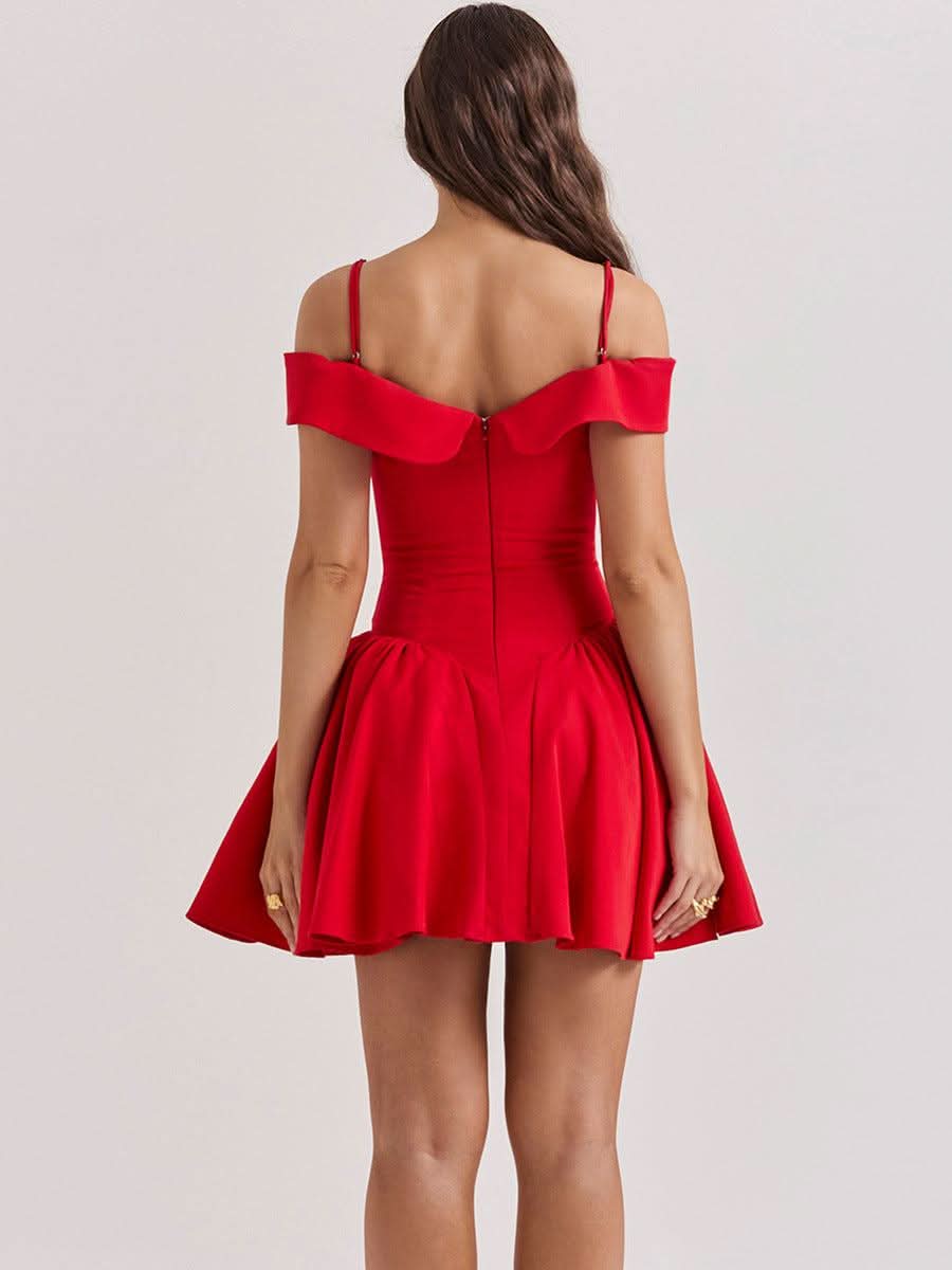 One Shoulder Spicy Girl Slim Black Dress - Rose & Ruffles