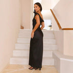 Off-the-shoulder neckline temperament lace-up - Rose & Ruffles