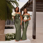 Off-the-shoulder neckline temperament lace-up - Rose & Ruffles