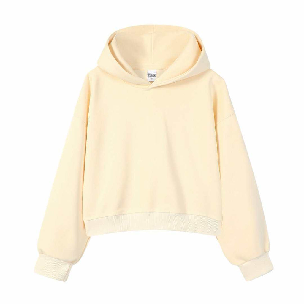 Velora Cotton Cropped Hoodie - Rose & Ruffles