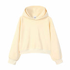 Velora Cotton Cropped Hoodie - Rose & Ruffles