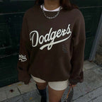 Loose  Pullover Sweatshirt Women - Rose & Ruffles