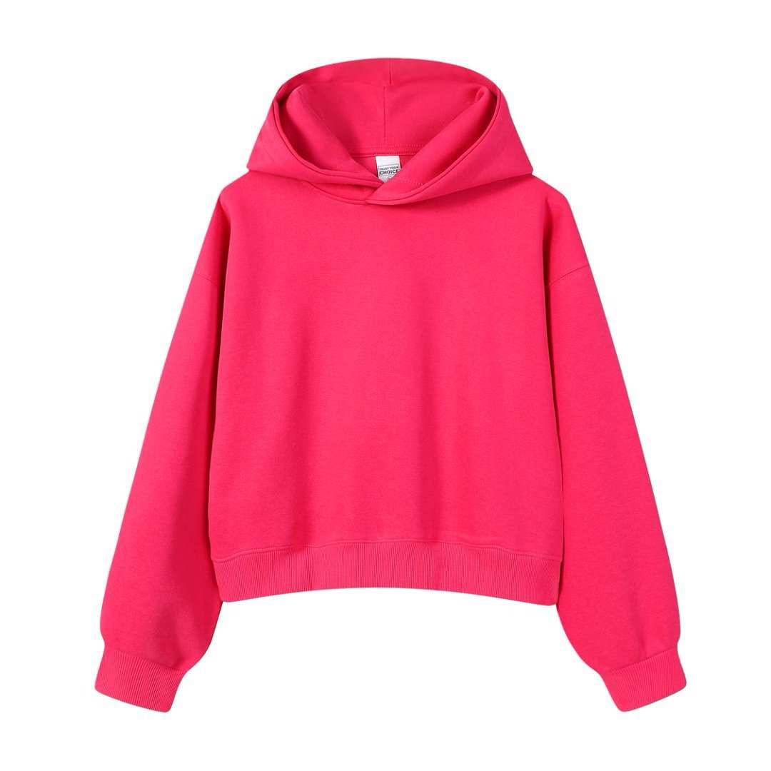 Velora Cotton Cropped Hoodie - Rose & Ruffles