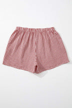 Black Gingham Printed High Waist Shorts - Rose & Ruffles