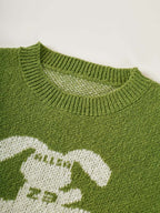 Women's Loose Casual Cozy Sweater - Rose & Ruffles