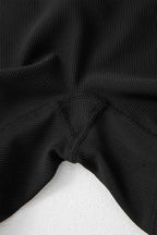 Black Back Cross Waistband Yoga Shorts