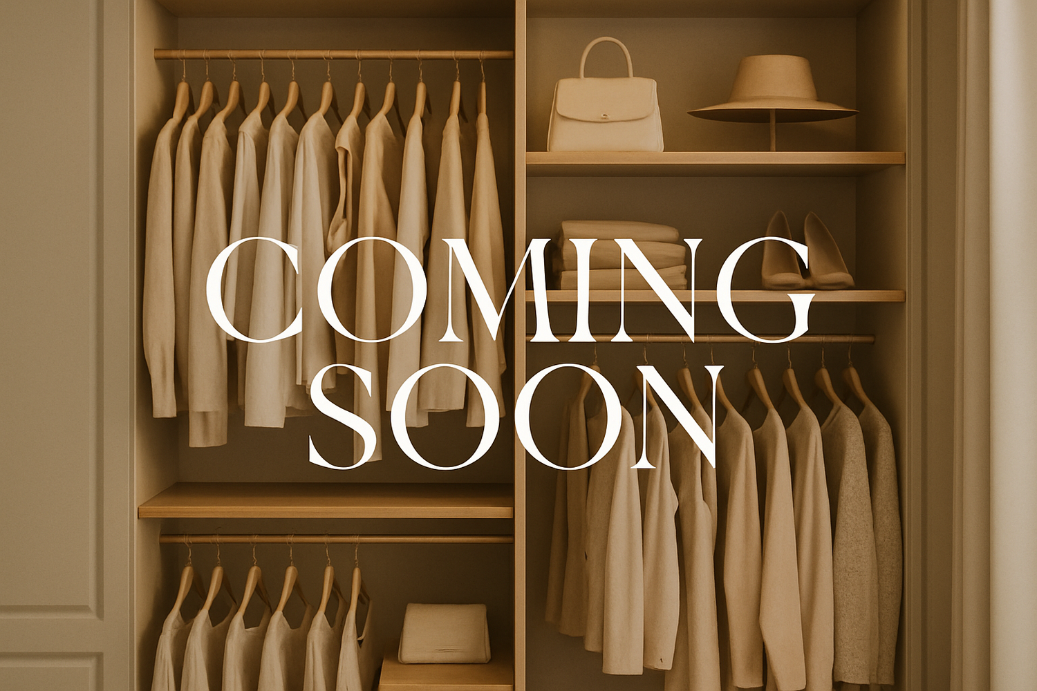 coming soon and add closet at background