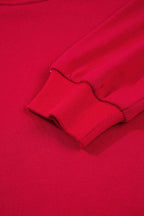 Dirty blue Varsity Striped Detail Crewneck Pullover Elastic Sweatpants 2pcs Outfit