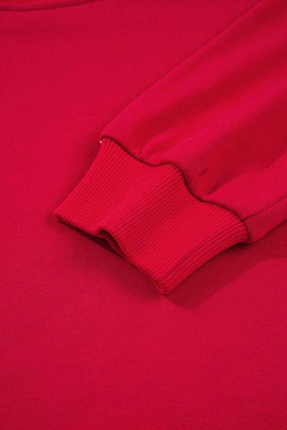 Dirty blue Varsity Striped Detail Crewneck Pullover Elastic Sweatpants 2pcs Outfit