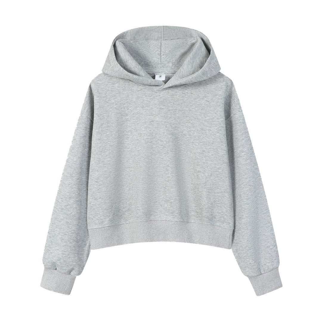Velora Cotton Cropped Hoodie - Rose & Ruffles