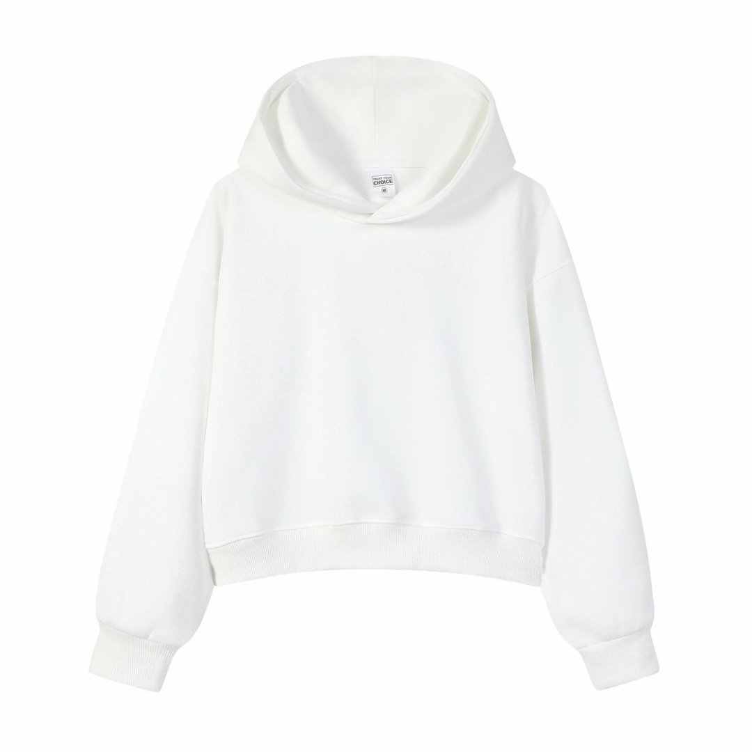 Velora Cotton Cropped Hoodie - Rose & Ruffles